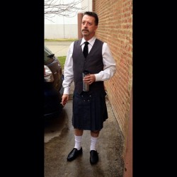 Cam rocking his #kilt for a tasting today.