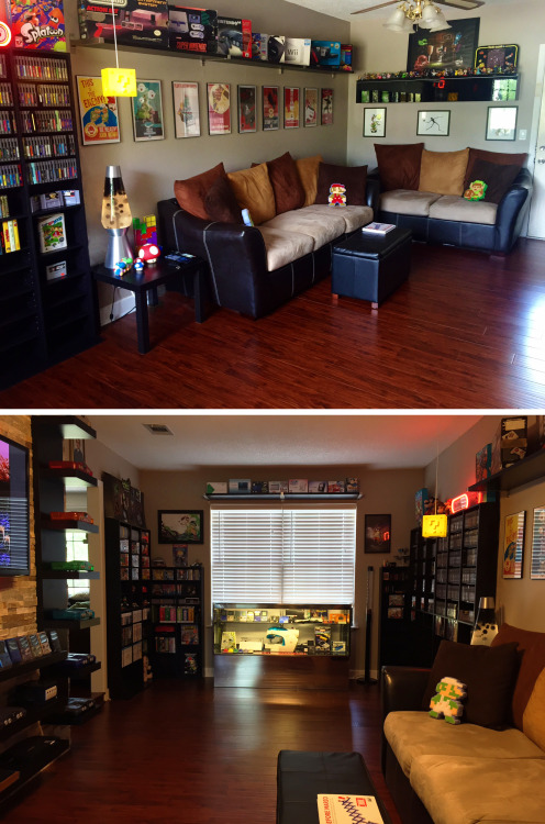 isquirtmilkfrommyeye:  So this is my new game room. My friend @r0ck3r-10 was nice enough to let me borrow the N64′s so I could take the pictures since I haven’t gotten around to buying them yet.