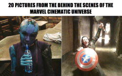 Pottergirl05:  20 Pictures From The Behind The Scenes Of The Marvel Cinematic Universe.
