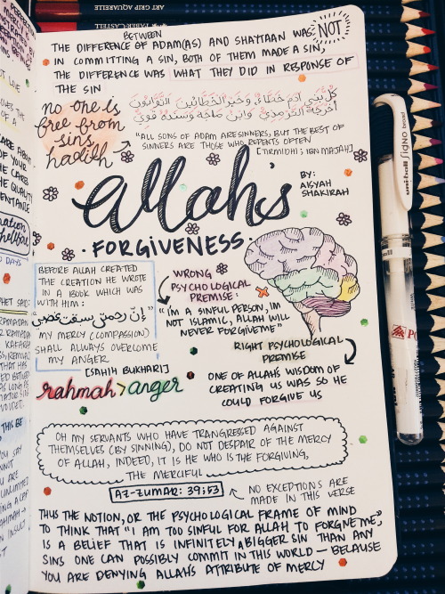 RAMADAN DAY 14: ALLAH’S FORGIVENESSProbably my most messy entry, there was just so much to note down