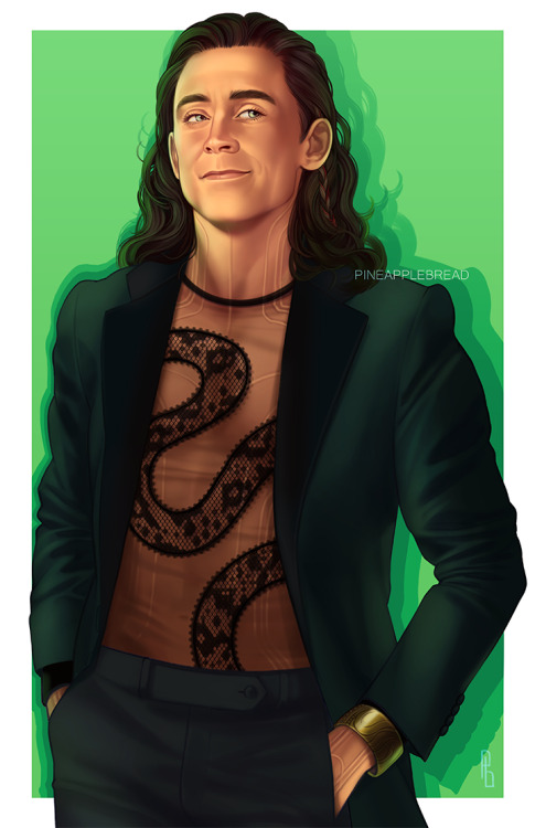 pineapplebread:Loki(Fancy suits pt. III)prints are now available in my shop ⚡ pineapplebread.bigcart