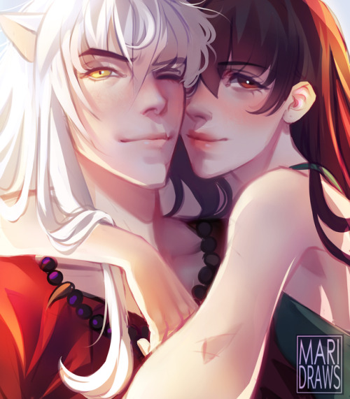 For Today’s Night Sketch More Inuyasha ~ If Kagome Finally Got A Phone She’d Just Ask Inuyasha To