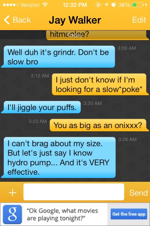 baileyjoseph:  aubsticle:  weliveandwetake:  legalqueefs:  So this happened and it made me giggle  I don’t normally reblog stuff like this,but I laughed for a while.  the hope that some day something like this will happen to me on grindr is why i don’t