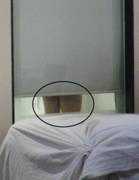 Teasing the hotel service guy.. By Picadilla