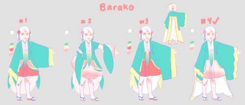 Concept designs for Barako!!She’ll be appearing a lot in tsolad! I wanted her design to have themes 