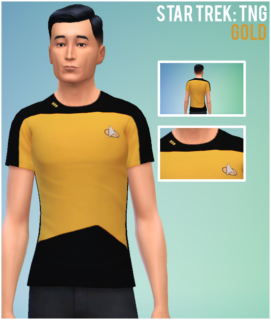 Male t-shirts- Star Trek: The Next Generation //... - Sims 4 Custom Content