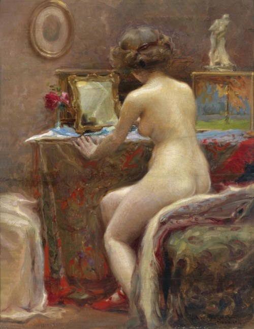 Before the Toilet Mirror Vlaho Bukovac (5 July 1855 – 23 April 1922)