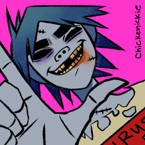 chickenickie:I never posted these but heres some gorillaz i doodled for a halloween thingfeel free t