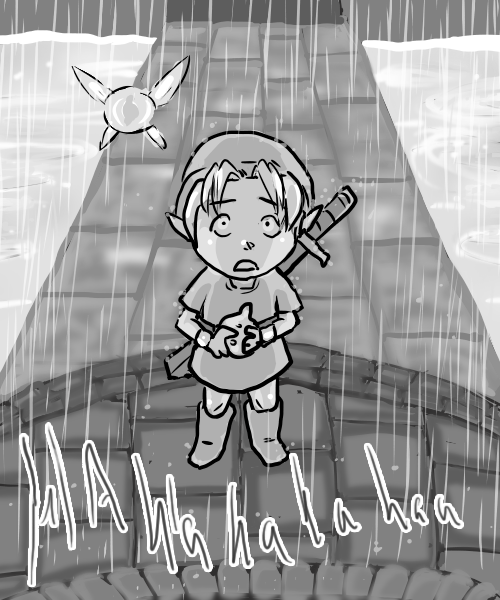 gonnadestroysomething:  My best friend mentioned still being really freaked out by the Great Fairy fountain scene that scared them as a kid; So I made this in the hopes that the Great Fairy would seem a little less scary. 