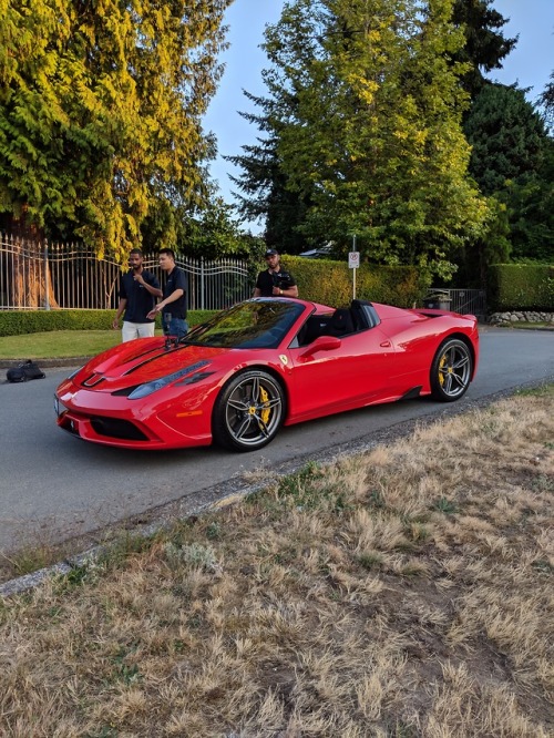 Filming with the Ferrrari 458 Speciale Aperta.  Prep for Gumball 3000.