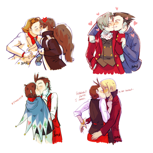 bellarts:
“I finished DD today and then I drew kisses to cheer myself up because GOSH
”