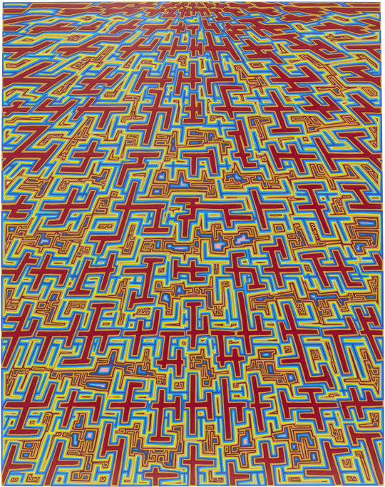 Abstract paintings by James Siena, 1957