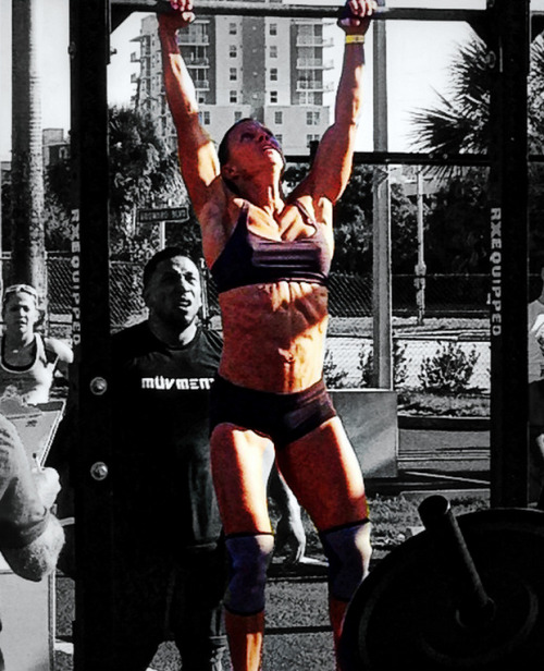 crossfitters:  Jenna Howe. Awesome team work today @ga2rone …. Sitting in 2nd place.. One more day to go