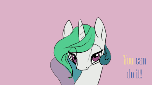 fire-star-animations: Motivational Celestia!  @alumx  needed some more cheering on~   …would probably look a lot better with more than 10 frames but who gives a shit, I did something!… 