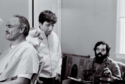 awesomepeoplehangingouttogether:  Marlon Brando, Al Pacino and Francis Ford Coppola
