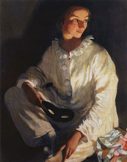 life-imitates-art-far-more:Zinaida Serebriakova (1884-1967)“Pierrot (Self portrait in the cost
