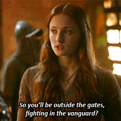 naturepunk:  penandpage:  xerxes93:  sansastans:  Sansa Stark meme: 1/10 scenes  “Sansa!” The boyish shout rang across the yard; Joffrey had seen her. “Sansa, here!” He calls me as if he were calling a dog, she thought.   what I really love about