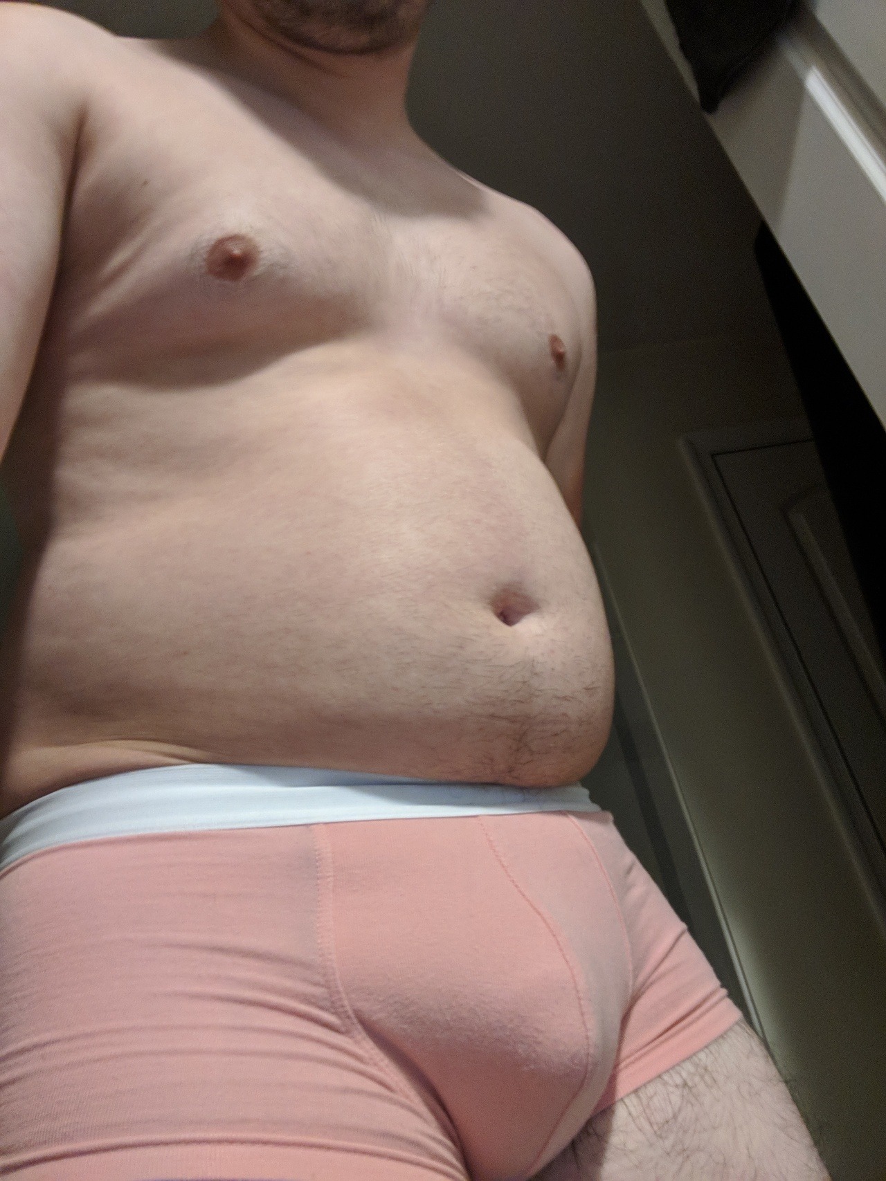 kinda-thicc:  My fat this morning.  I’m completely empty in these, but that’s