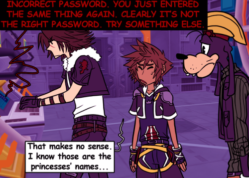 destiny-islanders: Who said that what you learn in math class won’t have any real-life applications? You might need it one day to make a joke about a video game where Squall Leonheart and Goofy say actual words to each other. (This joke hinges upon
