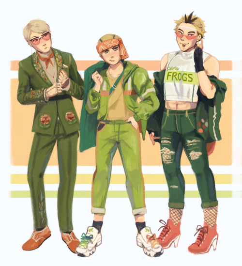 green boys (alt caption: actually, can I have 5 more of these little blonde bitches?)