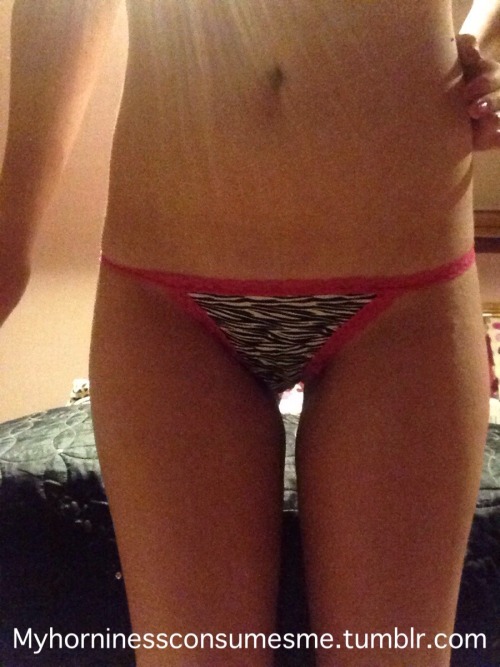 myhorninessconsumesme:  Teeny zebra print thong 😏