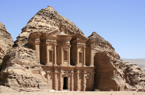 Ad Deir, also known as the Monastery (Petra, Jordan).This monumental building, 50m wide and 45m high