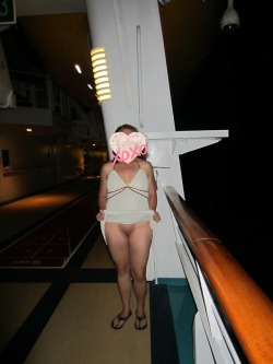 Well well well!!! What do we have here! A little pussy flashing on the promenade? Yes please, and a hearty thank you!!! Please keep them coming!!!  Do you have nude cruise or sexy cruise photos you’d like to share with us?? Submit them here, or email