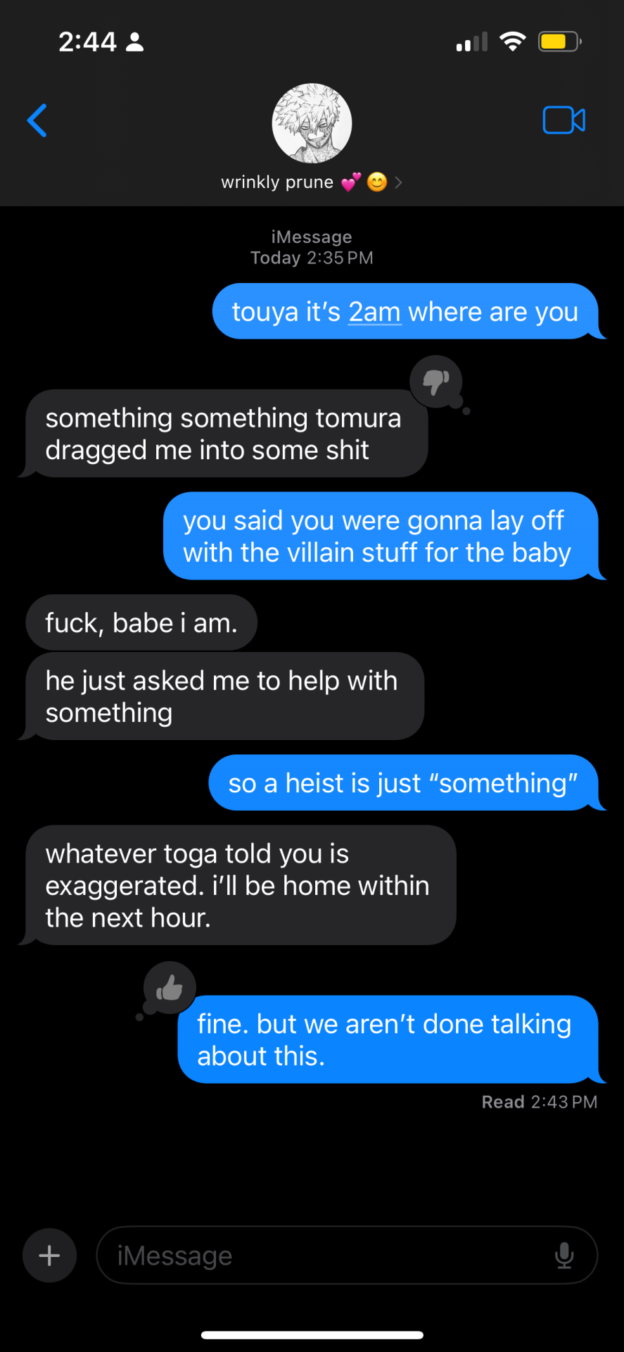MHA BF/GF TEXTS ! 