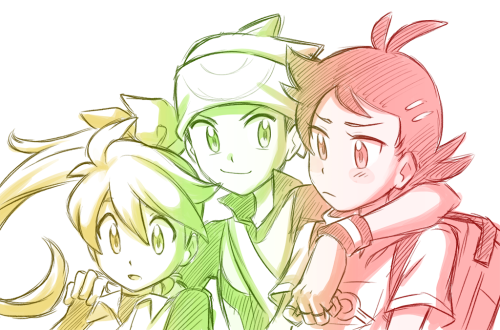 Draws some of my favorite Pokemon characters in one go just because. :U(Emerald version will always 