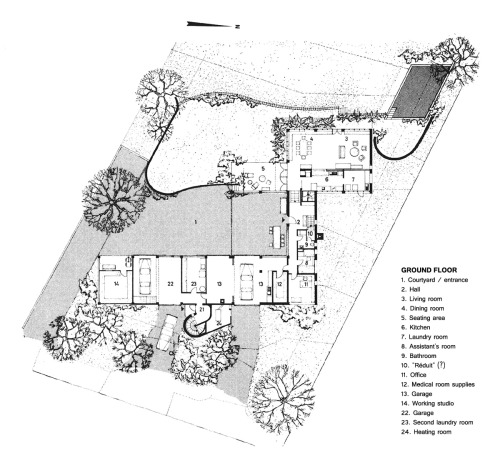 elarafritzenwalden: House Möhl, two family houseKerzers, Fribourg, Switzerland; 1963-68 Atelier