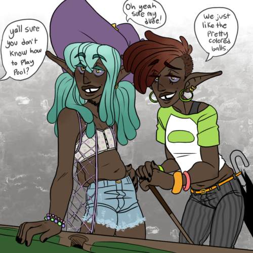 cannibalsharkart: finally caught up w taz so have some cool hustlin trans twins [image description: 