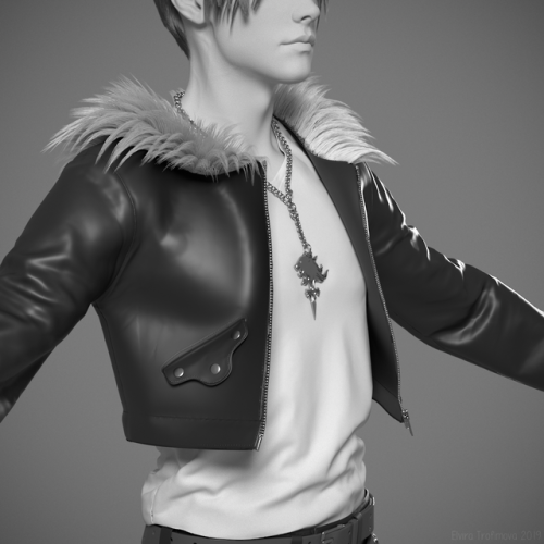  My baby Squall for Character Modeling class at Gnomon.Not perfect and not finished, but a good star