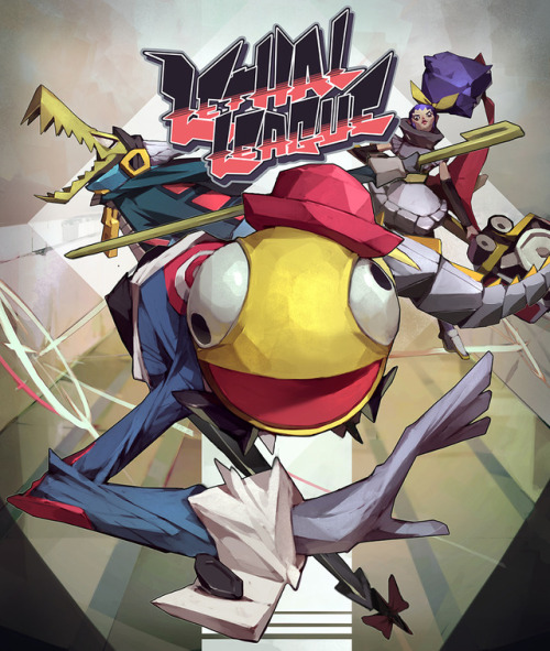 kudaman:￣∇￣)ﾉ Cover art I did for Lethal League’s PS4 physical edition!