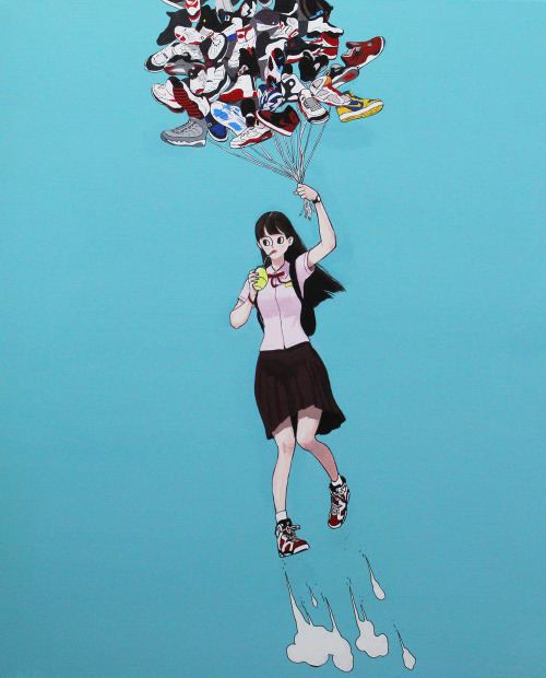 youneeeed:Air Jordan Girl / 65.1 x 53.0cm / Acrylic on canvas