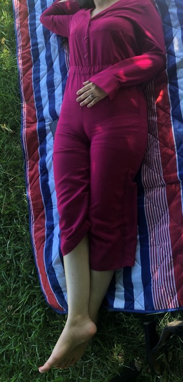 Barefoot at the winery.