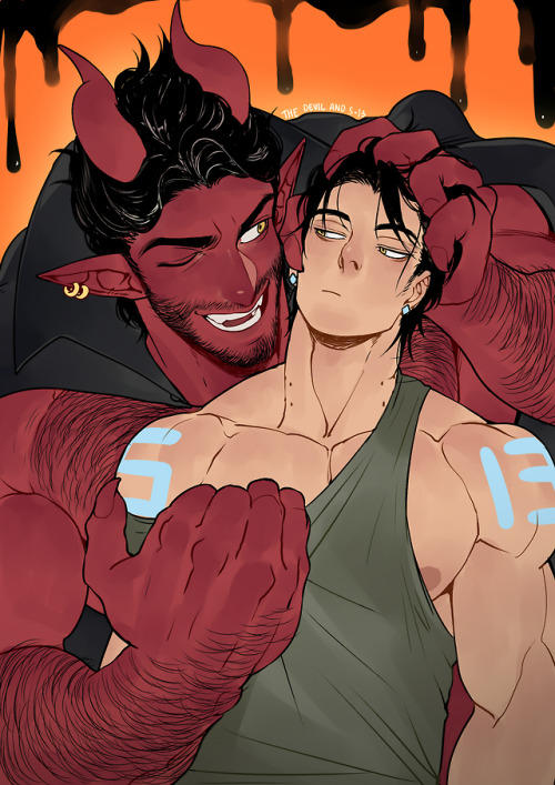 Happy Halloween! #bara#muscle#muscles#muscular#yaoi#bl#gay#gay comic#comics#comic#webcomic #the devil and S-13