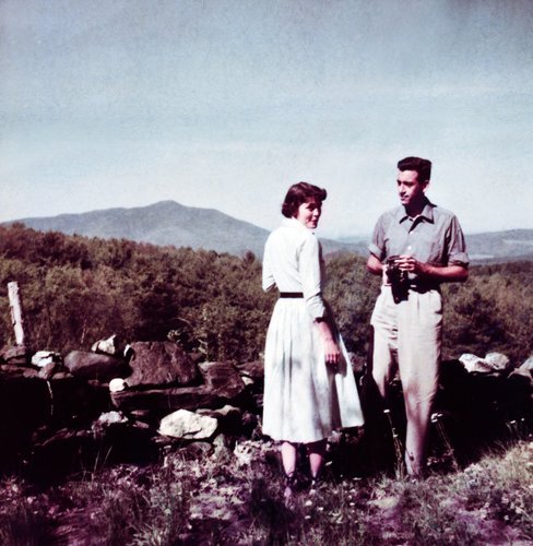 the-little-gatsby:J.D.Salinger and his girl friend.