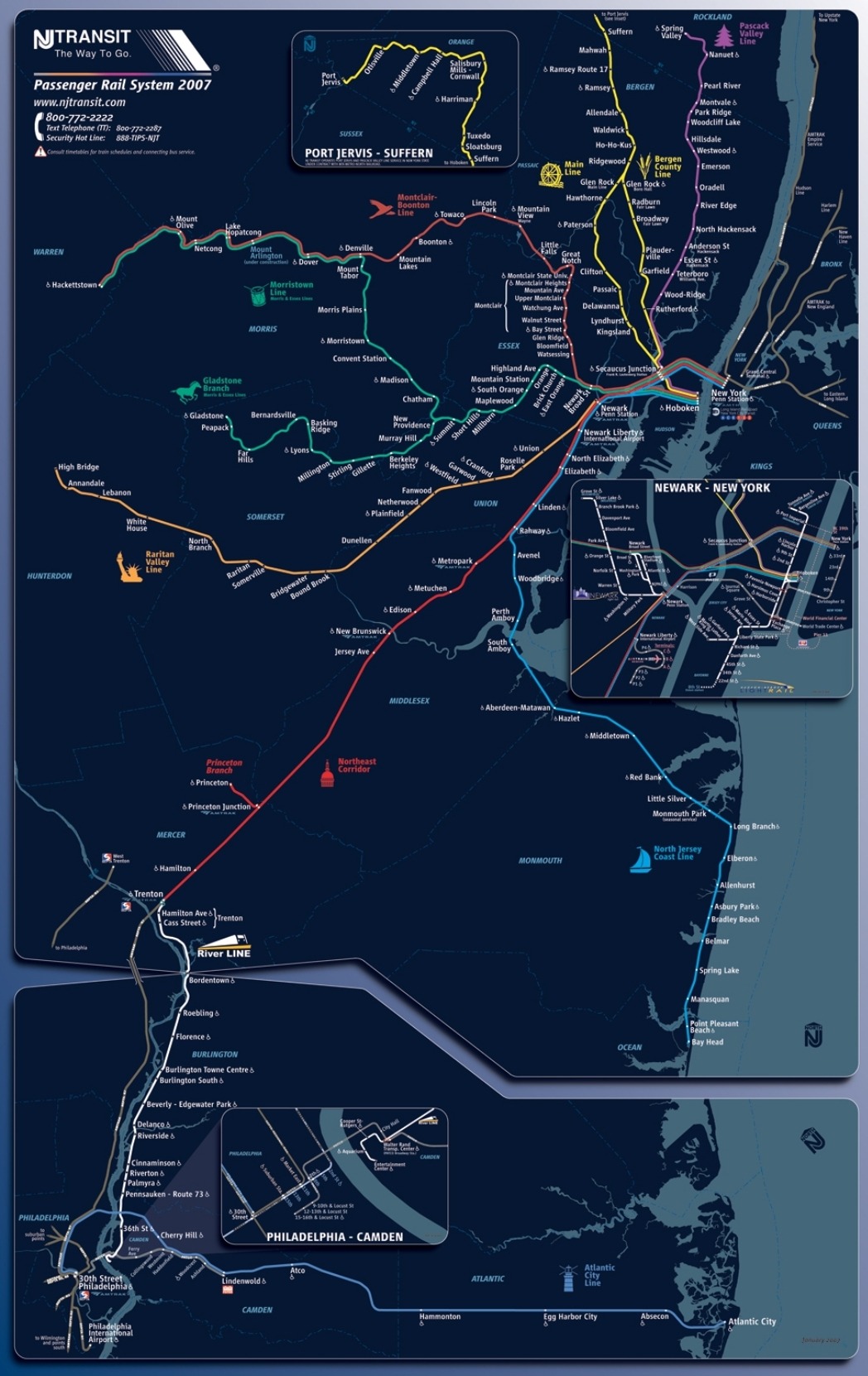 New Jersey public transportation system. - Maps on the Web