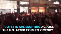 micdotcom:Protests erupted in Oakland, Portland and Westwood, California, last night after Trump won the presidency. Photos and videos show the action, fires and marches through the streets.GOOD.Never.Lose.Your.Sense.Of.Mother.Fucking.OUTRAGE.