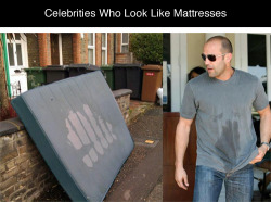 thefuuuucomics:  Celebrities Who Look Like Mattresses