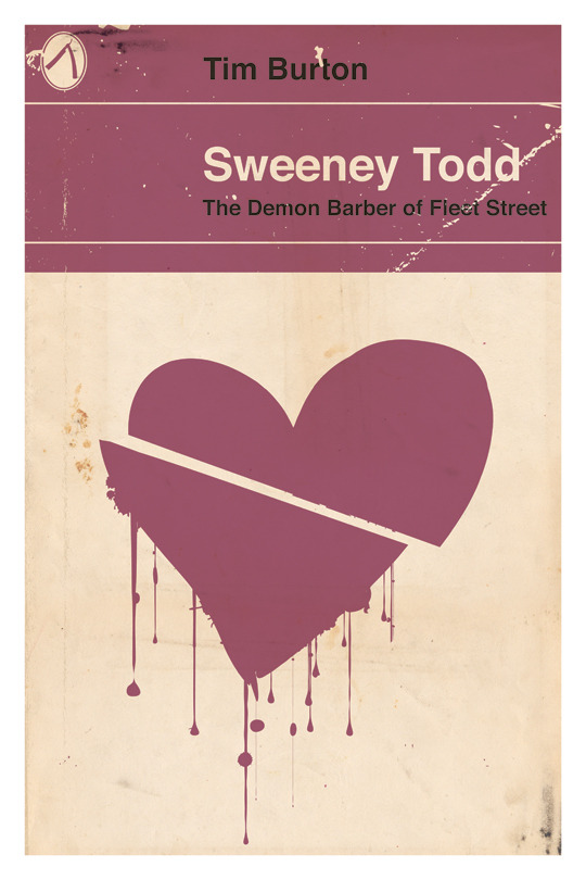 bubblegumprints:  Tim Burton films redesigned as vintage book covers. 12x18 prints