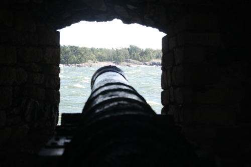 at Suomenlinna, HelsinkiAfter a heavy two-day bombardment by British ships - Suomenlinna’s gun