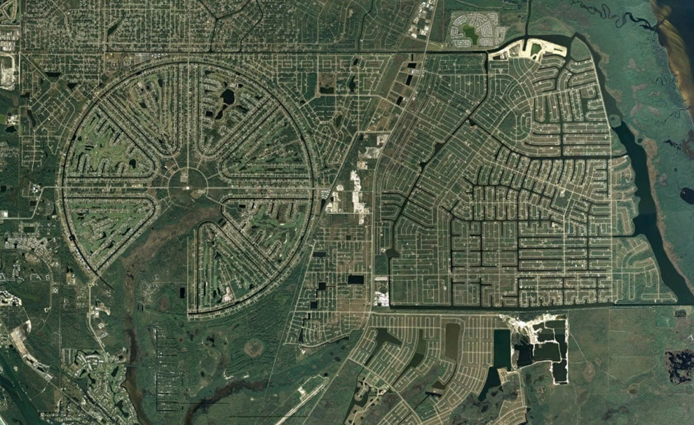  human landscapes in south west florida from google earth (via the big picture) illustrate