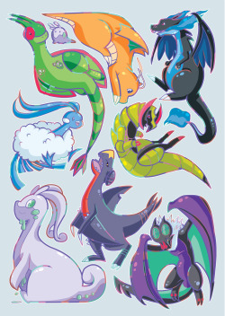 lets-go-stargazing:  Dragon pokemon print for Q-Con and Arcade Con