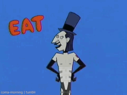 grimlock-king:bitedaily:  Marilyn Manson is all about nutrition. 25 important life lessons learned from Clone High.  That was actually him doing the voice work  again, this show was awesome!