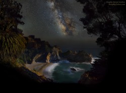  McWay Falls, up close and starry by Rogelio