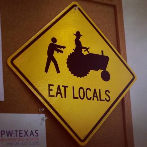 copperbadge: Best sign in Texas, at the Monument Cafe shop in Georgetown.