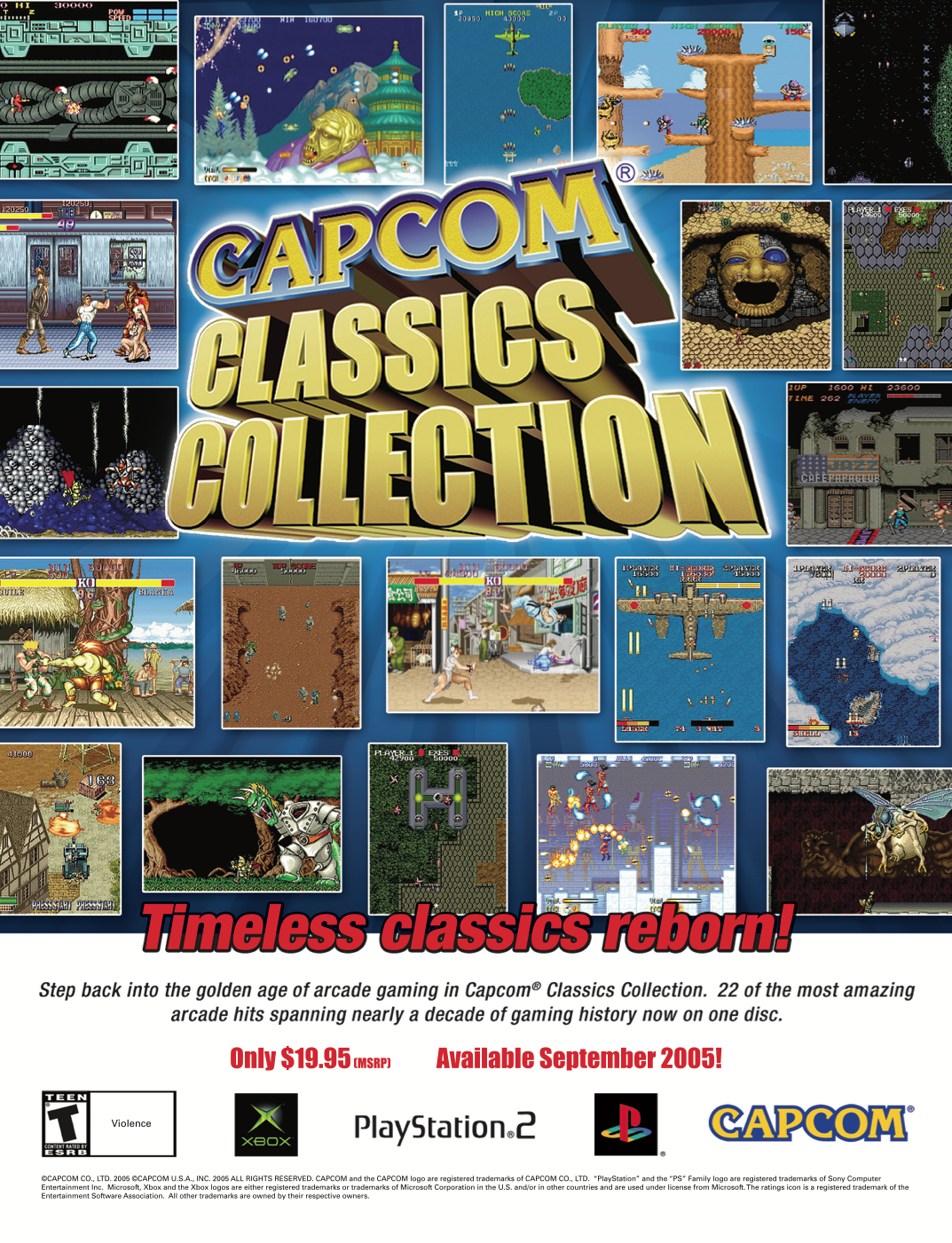 djpubba:
“@vgprintads
”
‘Capcom Classic Collection’[PS2 / XBOX] [USA] [MAGAZINE] [2005]
“It’s an odd situation when the very idea of a retro compilation seems so… retro. It’s already nine and a half years since we started messing around with...