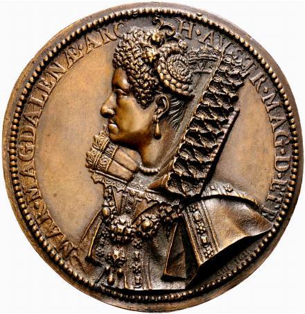 Medal with the image of Archduchess Maria Magdalena of Austria, Dowager Grand Duchess of Tuscany, 16