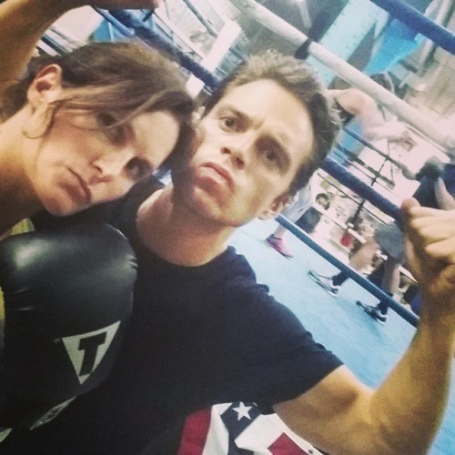 serafinosays Momma said KNOCK you out! Best day with @imsebastianstan #NewYorkCity #LoveMyJob #Sebas